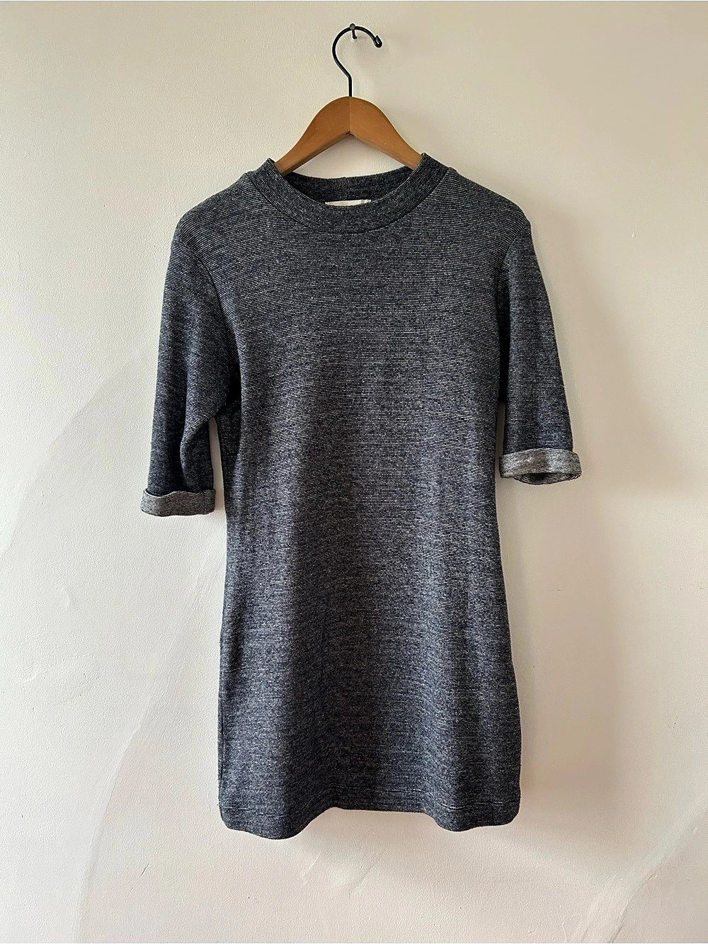 Odeyalo Ribbed Mini Dress in Gray
